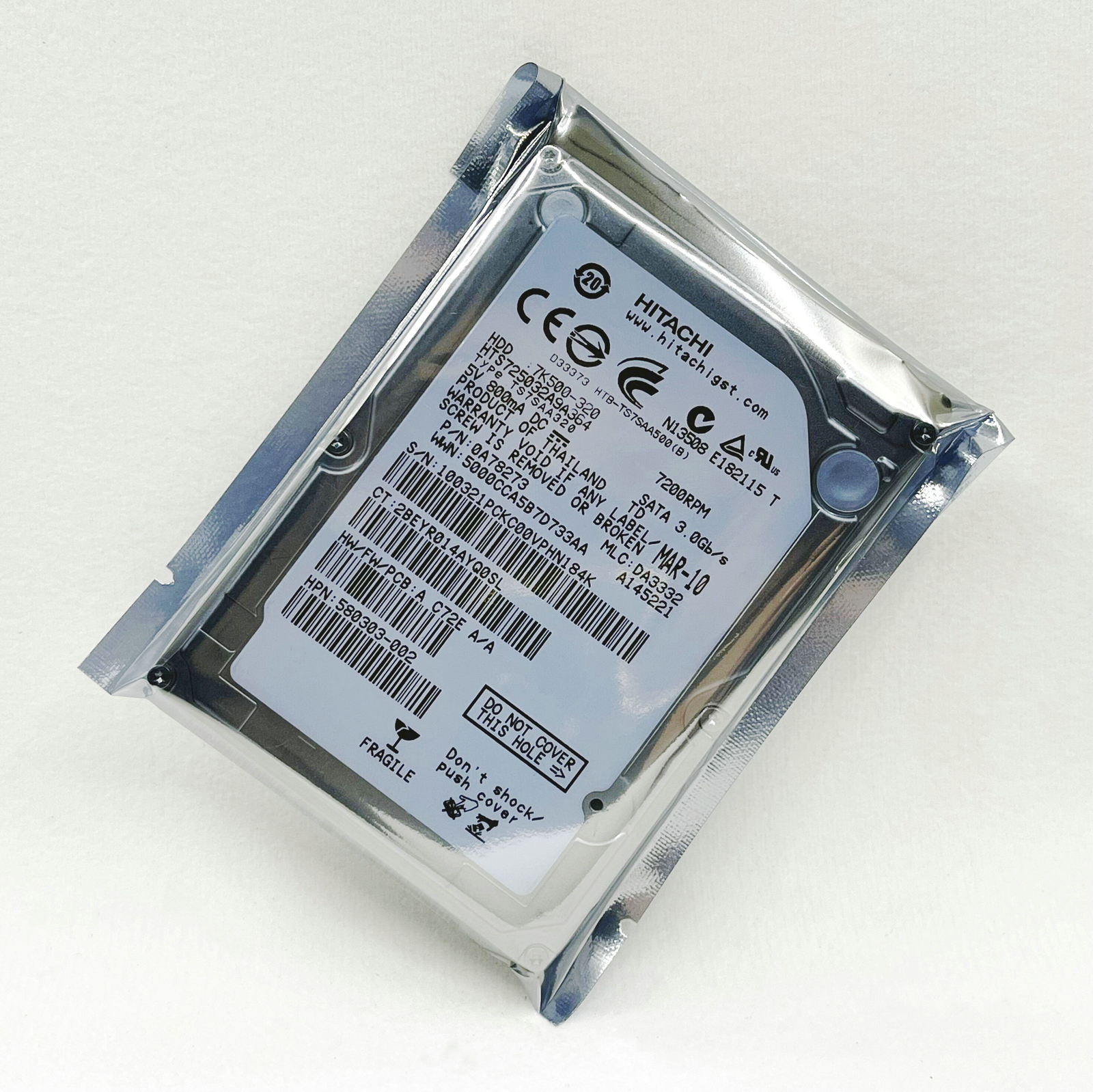 Hitachi 320GB 7200RPM HTS725032A9A364 SATA II 16MB  2.5" Laptop Hard Drive