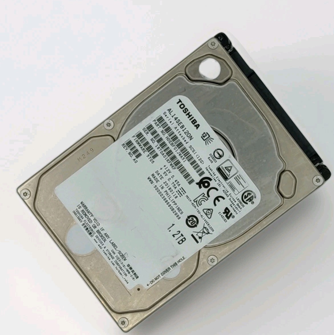 Toshiba AL14SEB120N 1.2TB 2.5" SAS 12Gb/s 10.5K RPM 128MB Hot Swap