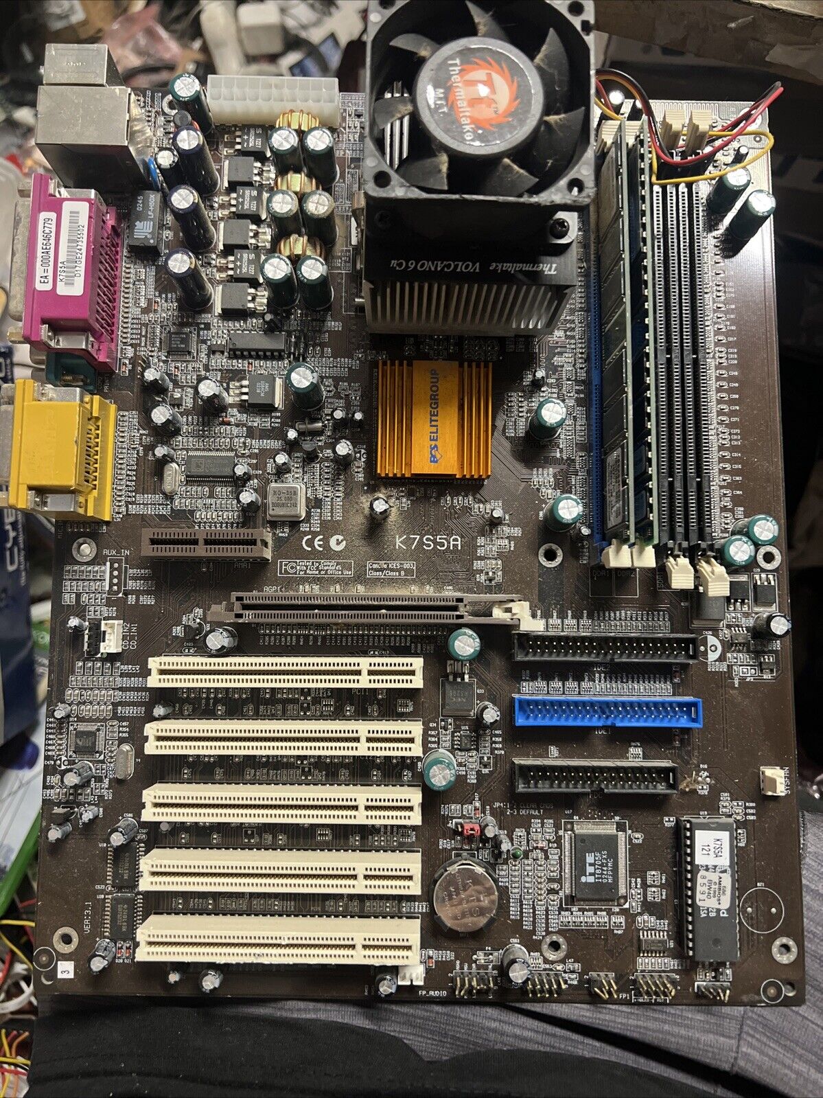 ECS K7S5A  Socket A 462 Athlon XP Motherboard AMD ATX AGP DDR SDR