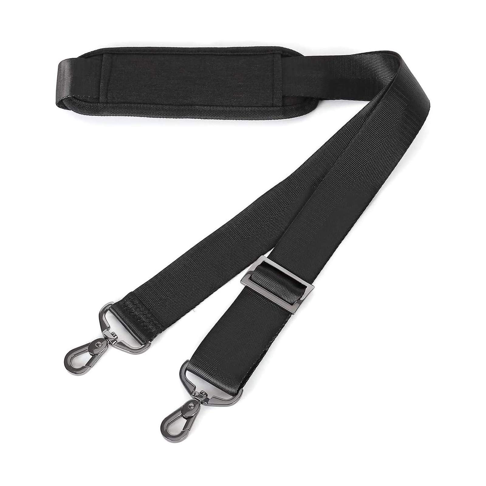 MOSISO 56 inch Shoulder Strap, Adjustable Soft Universal 31.5-56 inch, Black