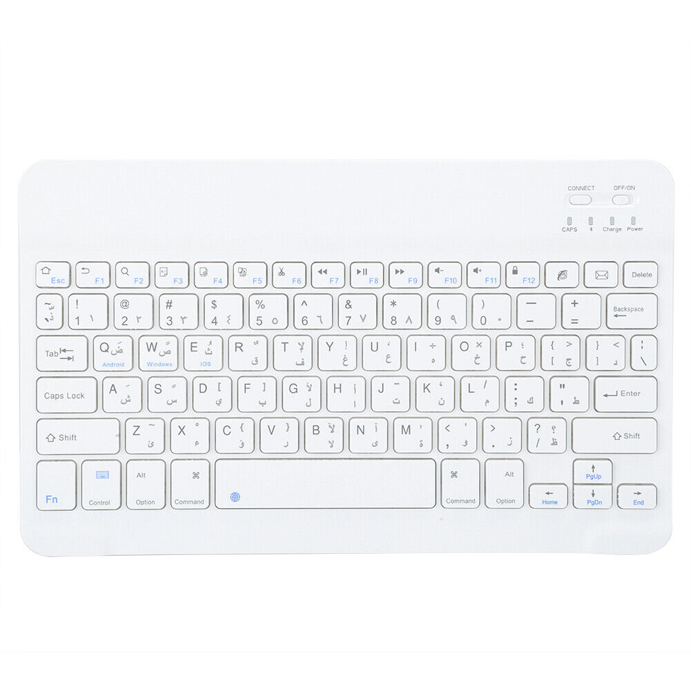 10' Ultra-Thin Wireless BT 3.0 Keyboard Arabic Russian Spanish for /iOS
