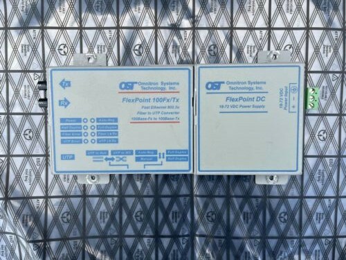 Omnitron FlexPoint 100Fx/Tx - Fiber to UTP Convertor w/ Power Supply 4384 - 4332