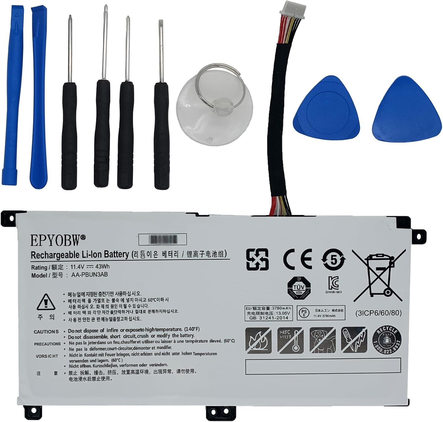 AA PBUN3AB Laptop Battery 43Wh Compatible with Samsung NP530E5M ebook 5