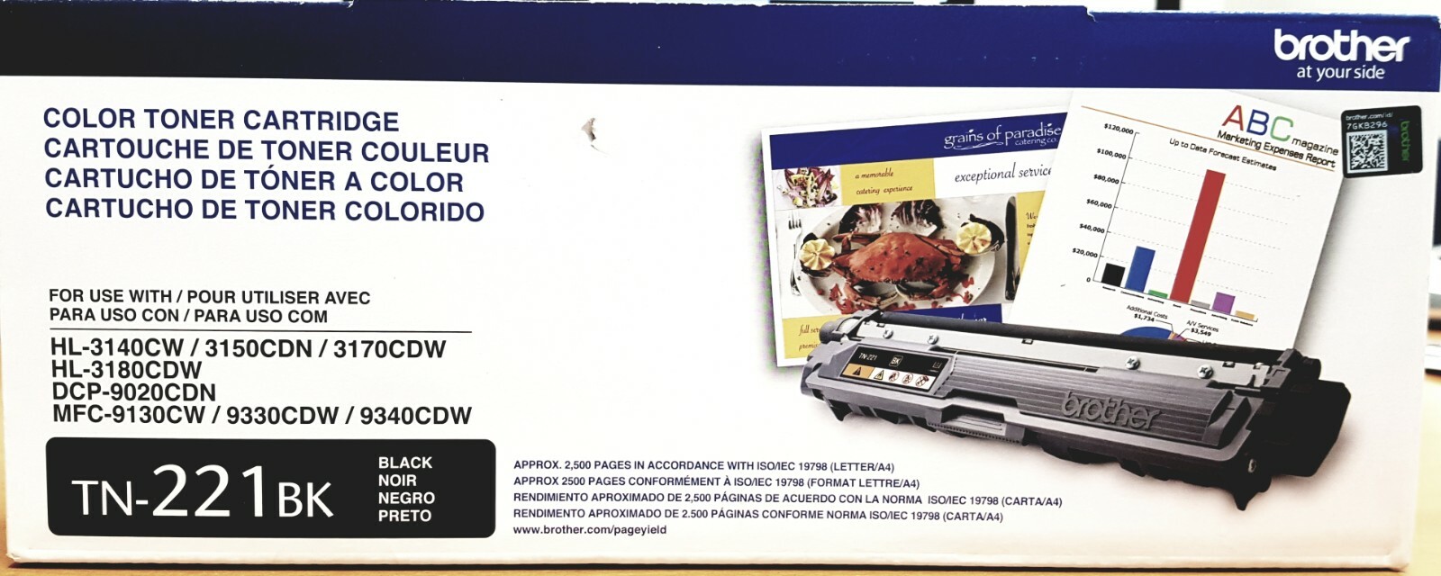 Brother TN-221Y Standard Yield Yellow Toner Print Cartridge USA seller