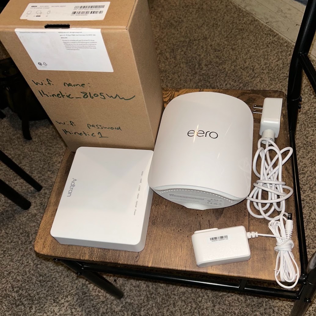 Eero ME21111 Pro Series Pro 7 Wi-Fi Router w/  Adtran SDX632v Fiber Optical Term