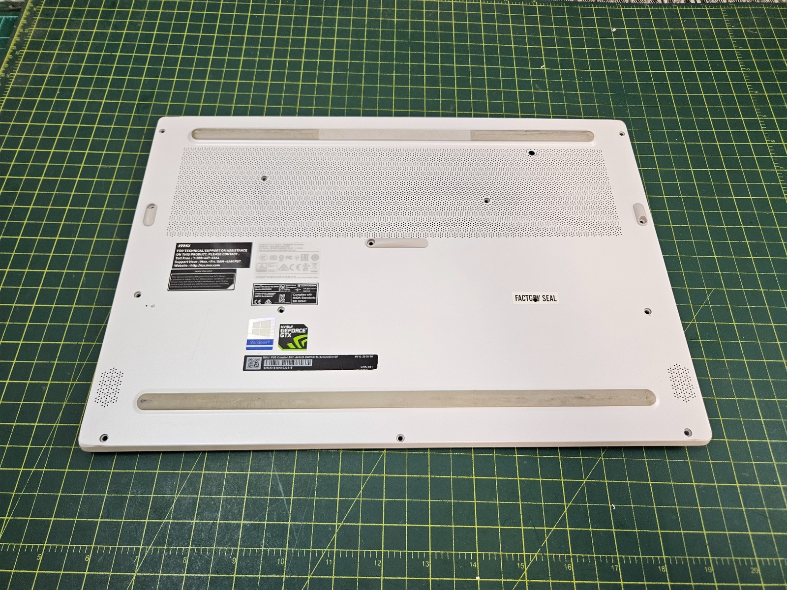 MSI P65 CREATOR 8RF 15.6 Lower Bottom Case Base Cover 3B76Q3B314HG0 #d251