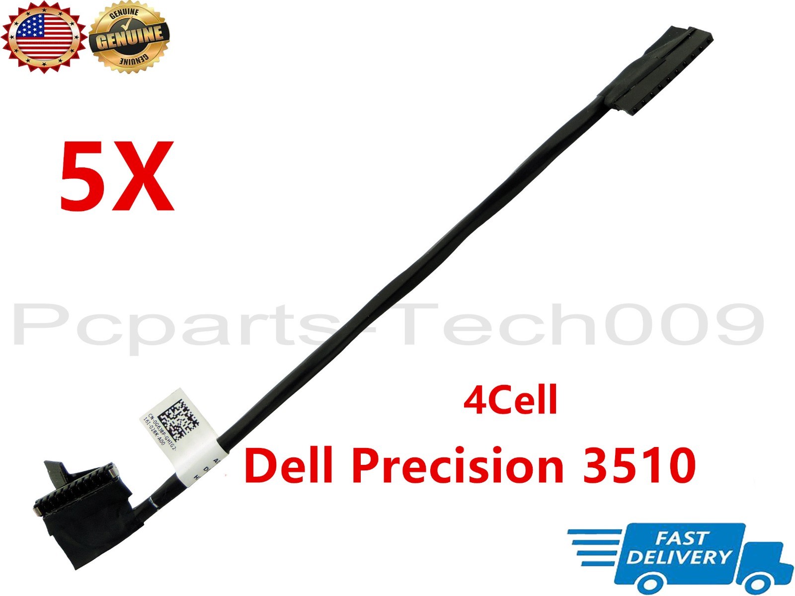 5X Lot Genuine 4Cell Battery Cable ADM80 For Dell Precision 3510 G6J8P Laptop