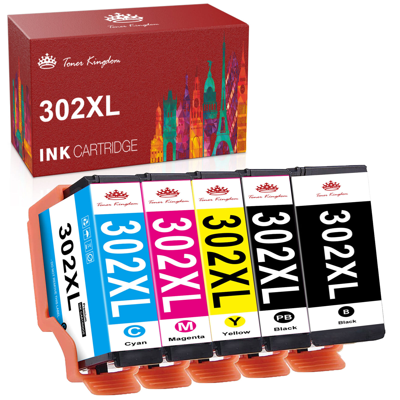 302XL T302XL Ink Black Color For Epson Expression Premium XP-6000 XP-6100 Lot