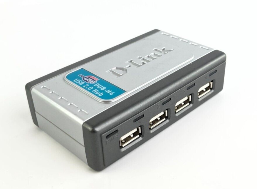 D-Link Powered USB 2.0 4-Port Hub DUB-H4