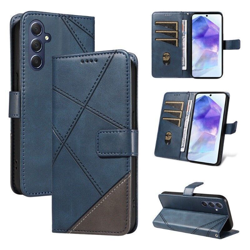 Luxury Splice Leather Wallet Cover Case For A06 A16 A05 A15 A35 A55 A32 A53 A54