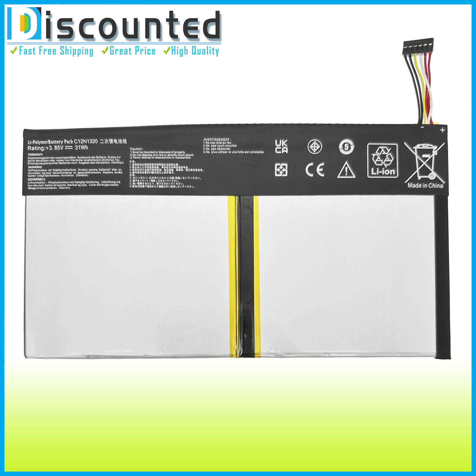 31Wh Battery For Asus Transformer Book T100T T100TA T101TA Series C12N1320