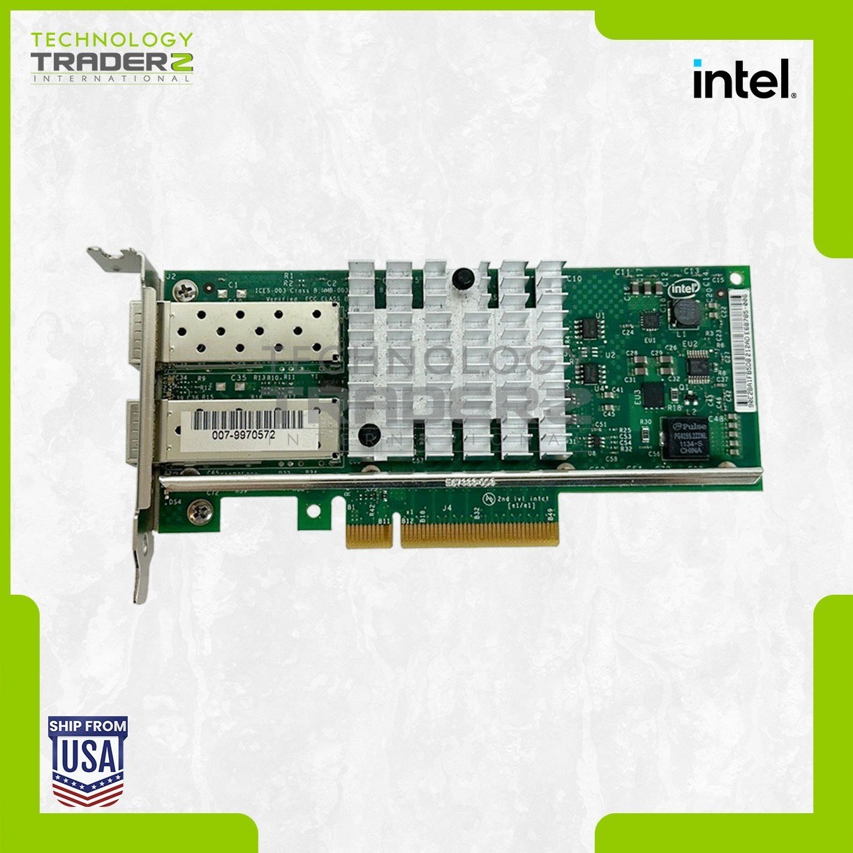X520-SR2 Intel 10G 2 Port PCI-E Network Adapter 007-9970572 E10G42BFSR W/ Short