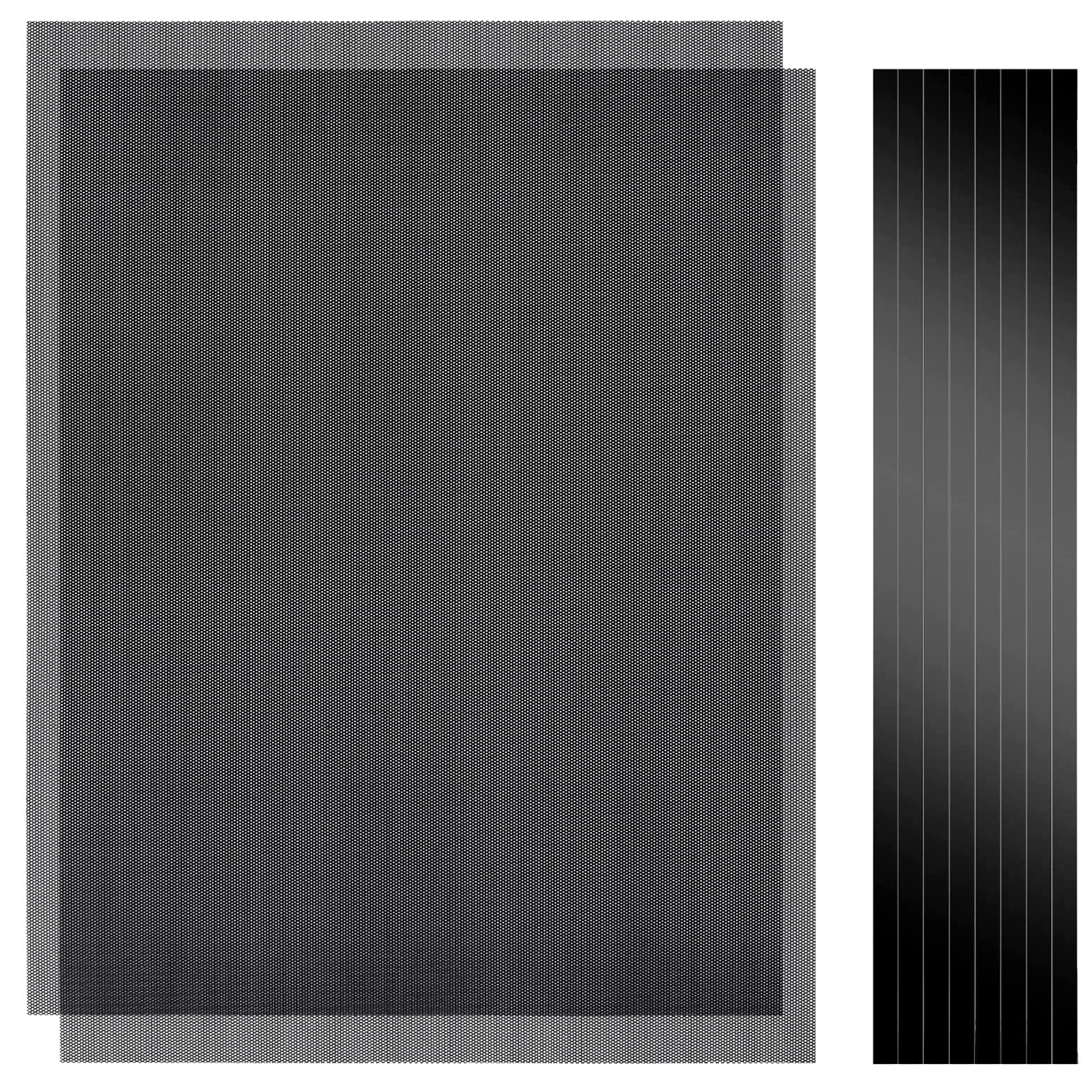 400x300mm DIY PC Case Dust Mesh Filter, 2Pack PVC Dustproof Filter black