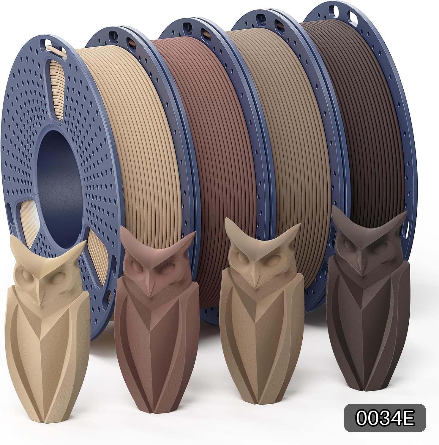 Wood PLA Filament 1.75mm SUNLU 250g 4 Rolls Bundle #R034