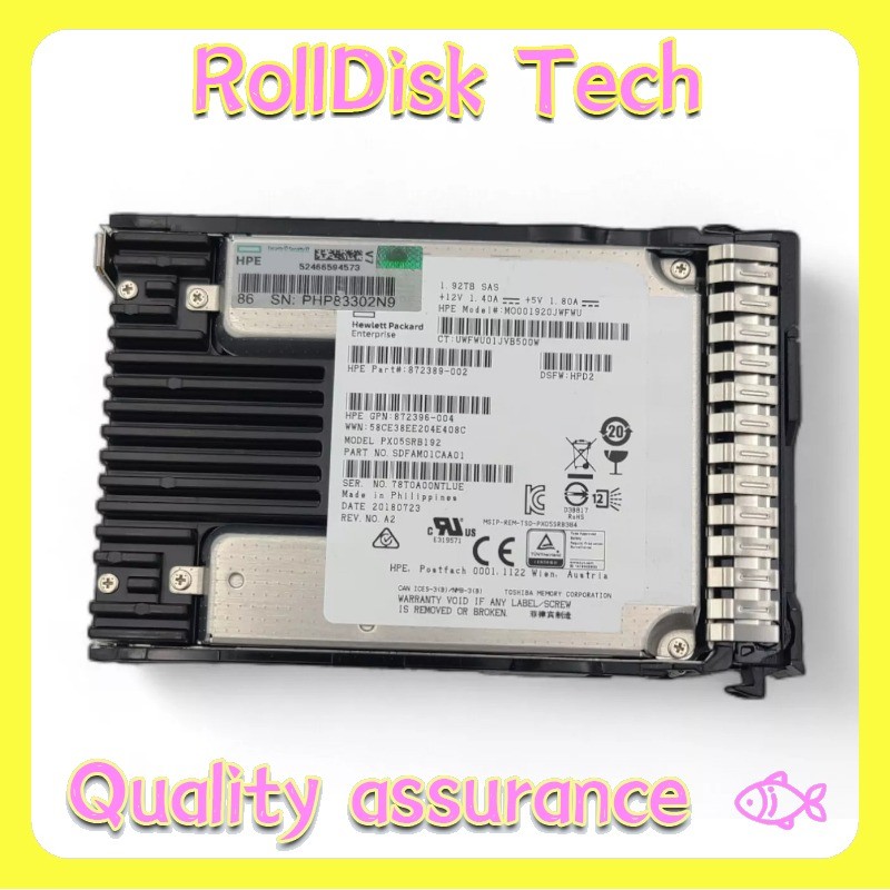 NEW HPE 1.92TB SAS 12G 2.5" GEN9 GEN10 Server SSD Replace 872392-B21 872433-001