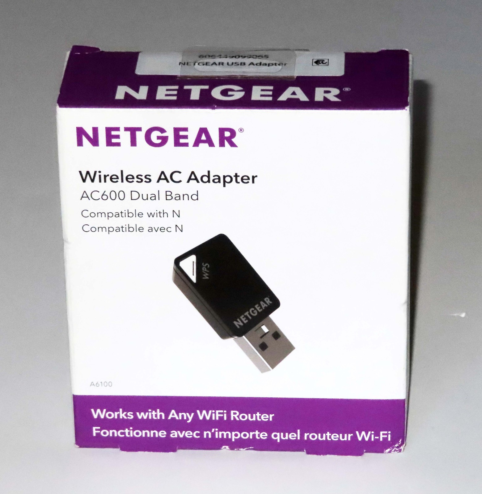 Netgear A6100 Wireless AC600 Dual Band USB 3.0 Wi-Fi Adapter — Brand NEW