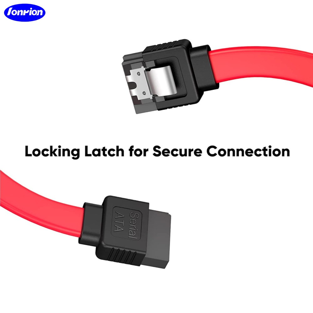 Red Flat SATA7P Male-Female Straight 180° 6Gbps SSD HDD Internal Hard Disk