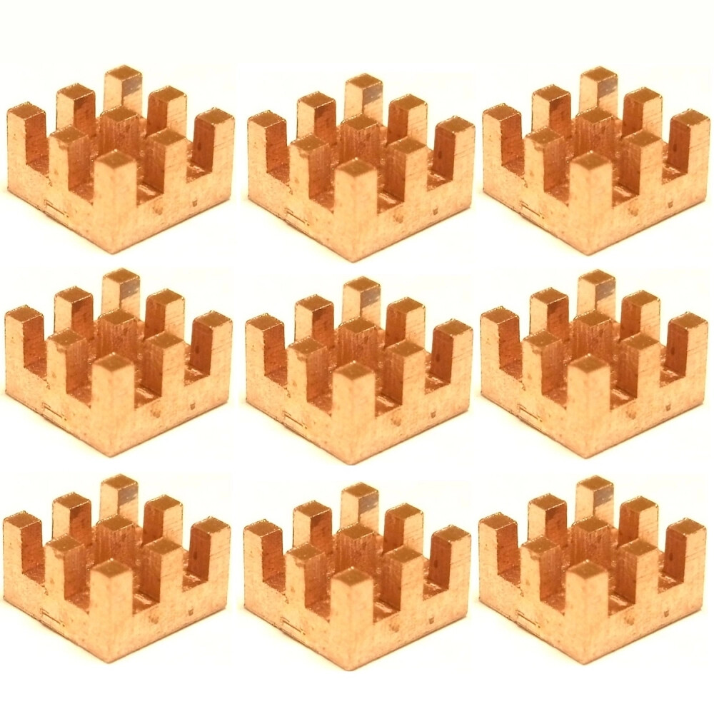 Easycargo VRM Copper Heatsink 6mmx6mmx4mm + Pre applied 3M™ 8810 thermal conduct