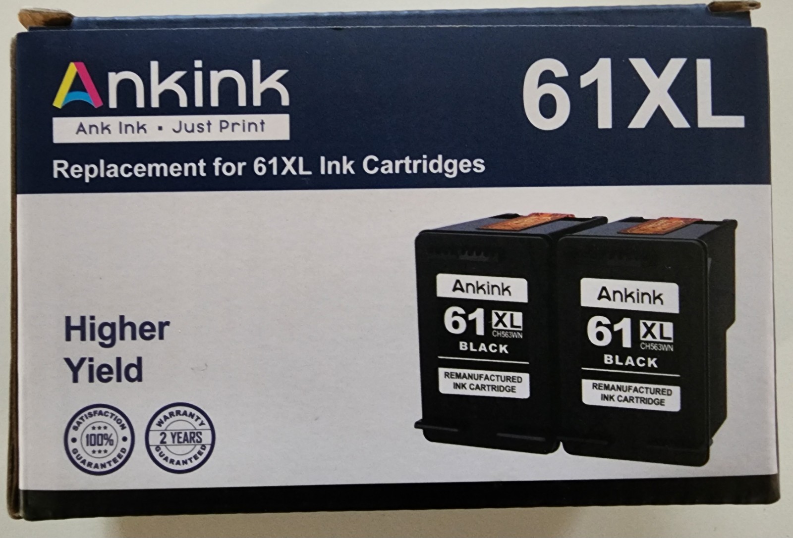 Ankink (One) 61XL Replacement for 61XL Ink Cartridges Black Expiry Date  09-2025