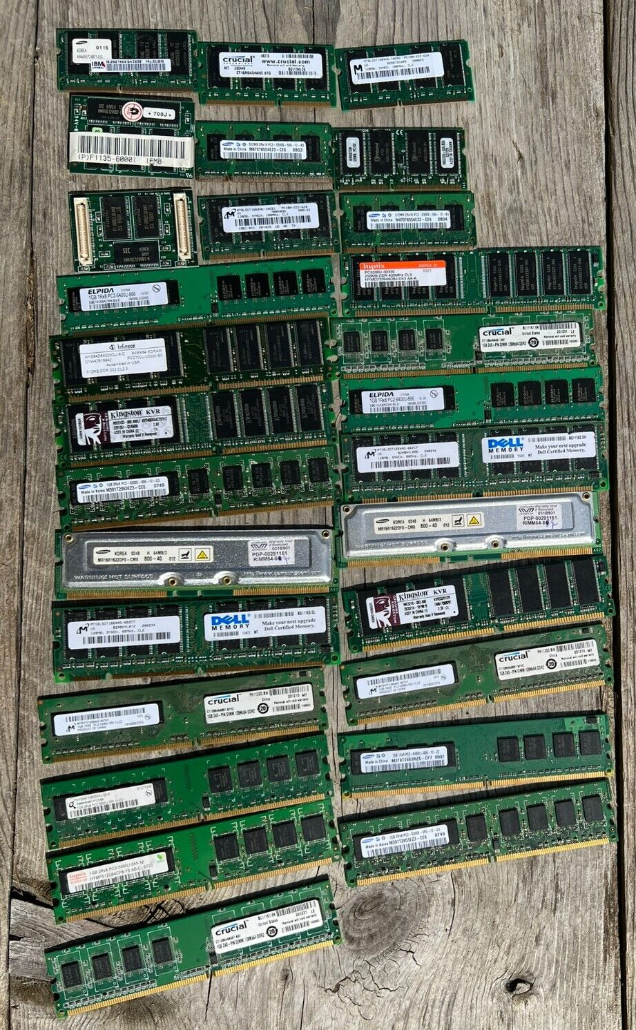 PC & Laptop Memory -Lot Of  38 pcs Assorted RAM