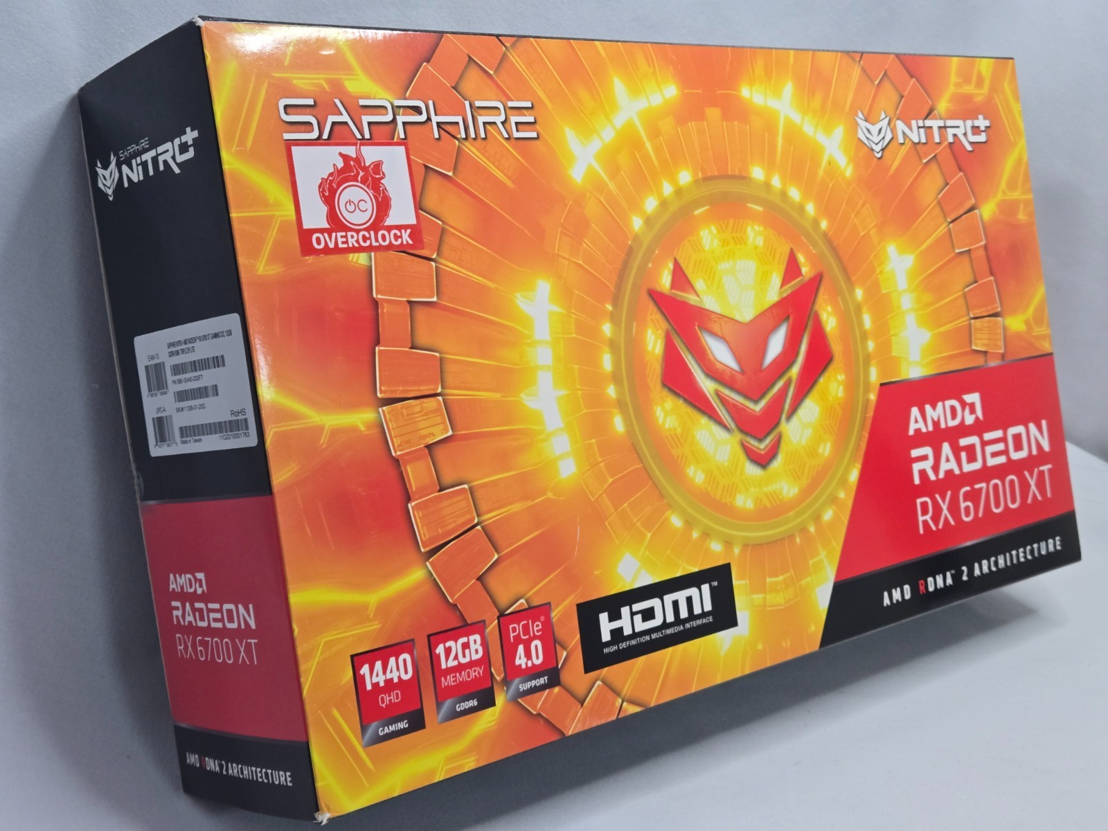 Sapphire Nitro Radeon RX 6700 XT Gaming OC 12GB GDDR6 Graphics Card GPU