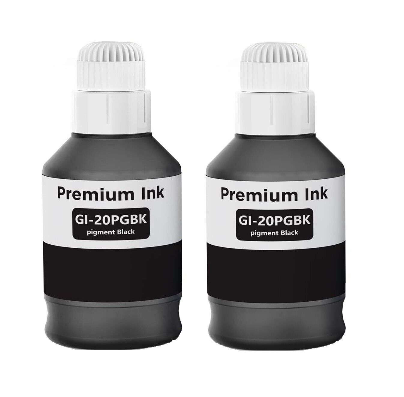Replacement GI-20 GI20 Black Refill Ink Bottles Kit Canon PIXMA MegaTank -2 Pack