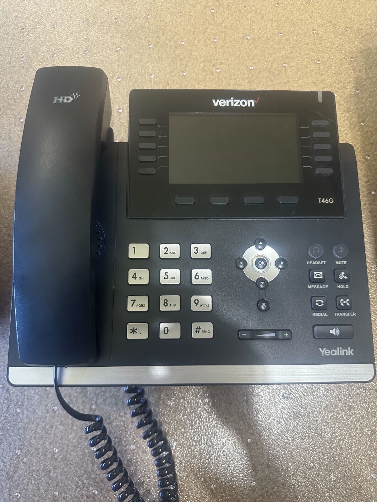 Yealink SIP-T46G IP Phone - Black-Verizon - no stand