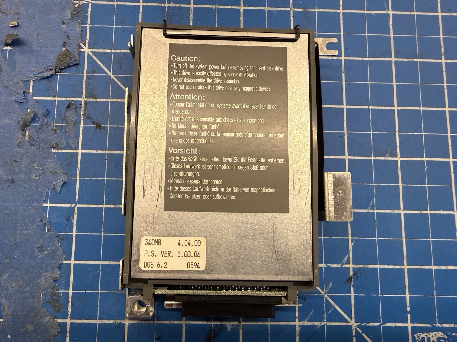 IBM H2344-A4 344MB 2.5" IDE HDD NEC Versa Caddy OP-220-4005 DOS 6.2 OEM