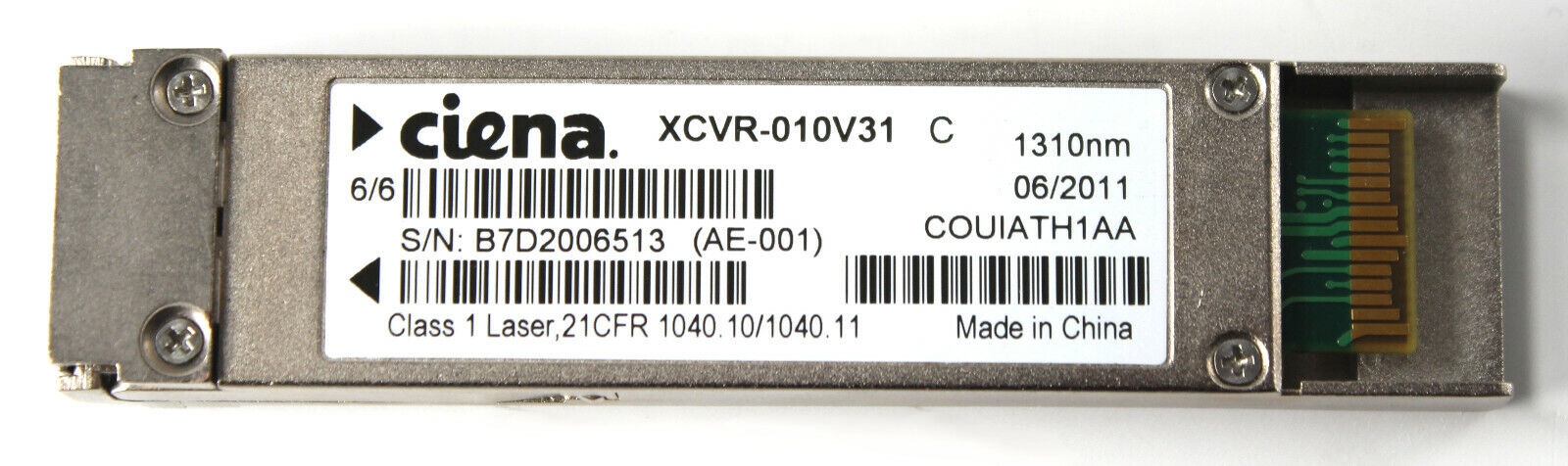 Ciena XCVR-010V31 C 10GBASE-SM XFP 1310NM 10KM COUIATH1AA