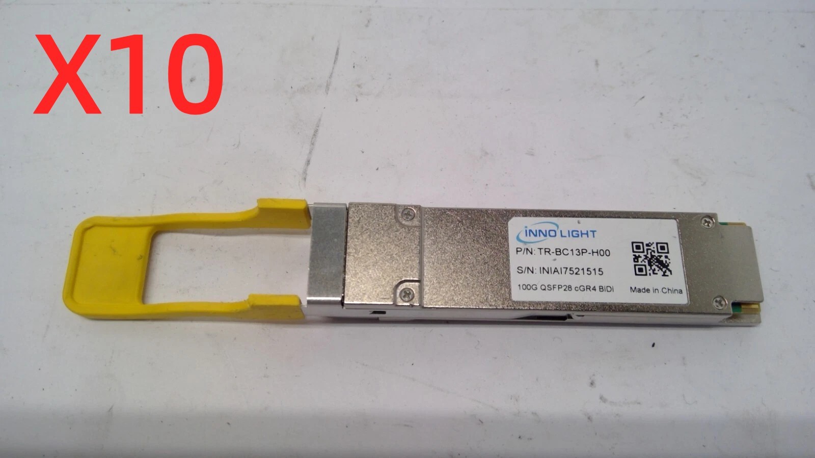 LOT OF 10 Innolight TR-BC13P-H00  100G QSFP28 cGR4 BiDi Optical Transciever