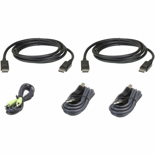 ATEN 1.8M USB DisplayPort Dual Display Secure KVM Cable Kit