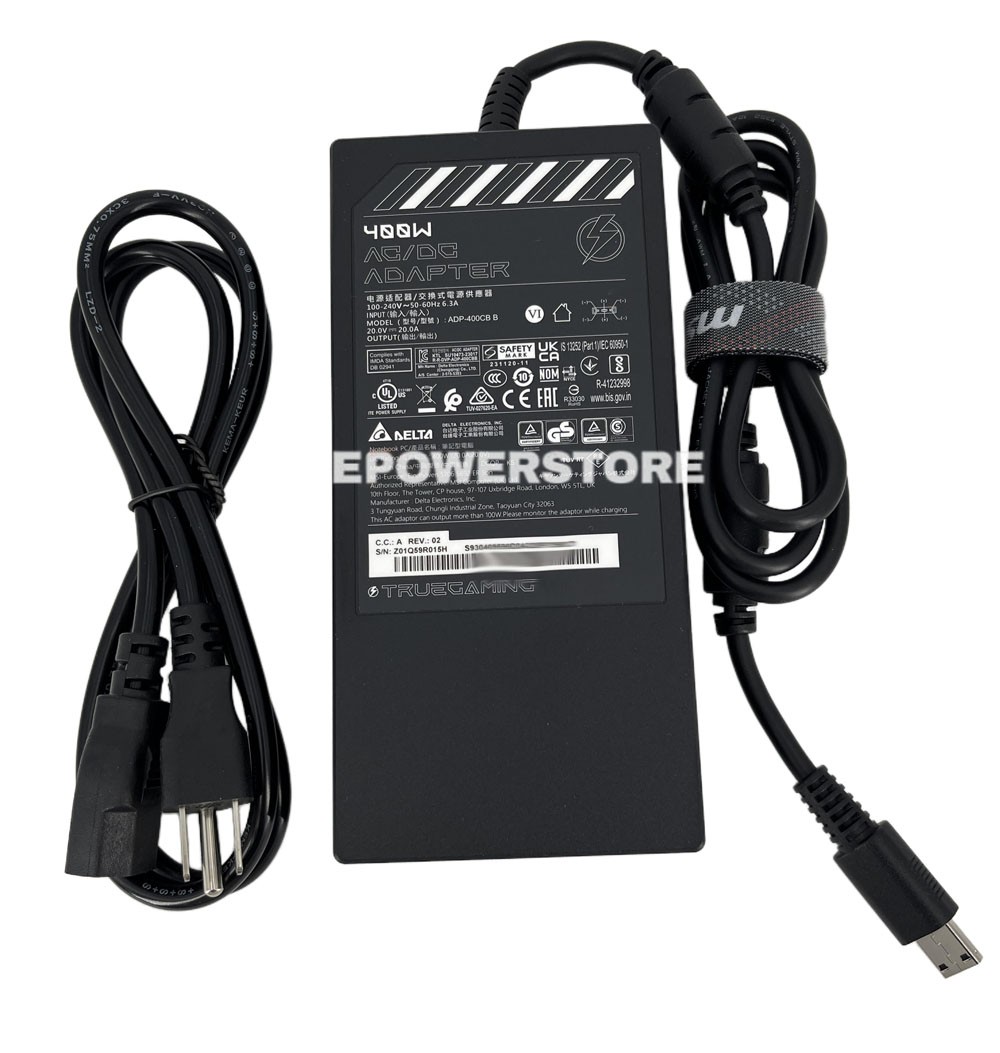 Genuine MSI 20V 20A 400W AC Adapter For MSI Raider 18 HX AI A2XWIG-014US Gaming
