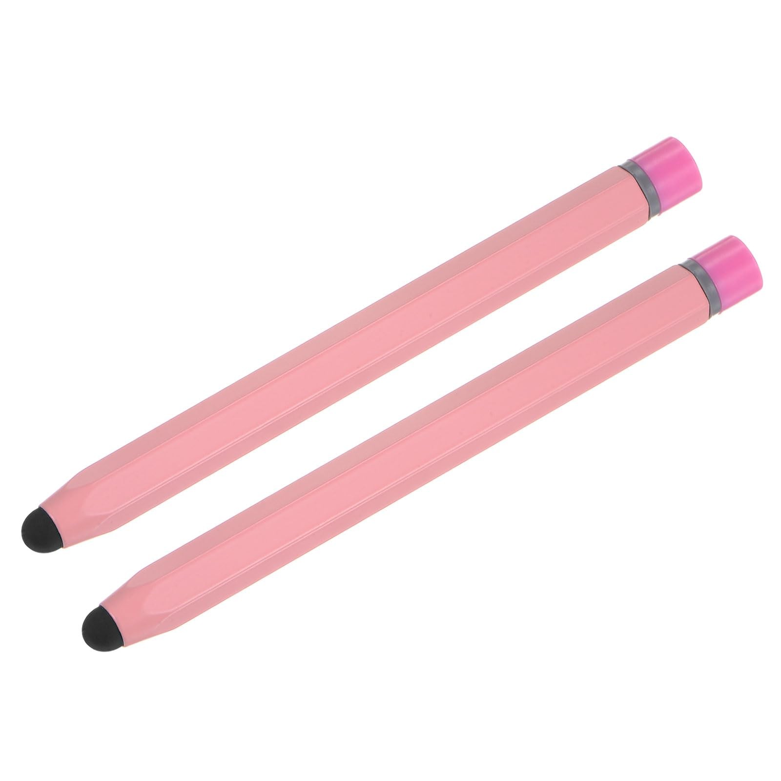 MECCANIXITY 2pcs Stylus Pens for Touch Screens Hexagon Crayon 4.7", Pink 