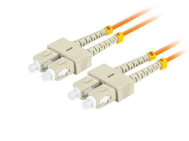 Patchcord światłowodowy Lanberg MM SC/UPC-SC/UPC DUPLEX 3.0mm OM2 50/125 LSZH 2m