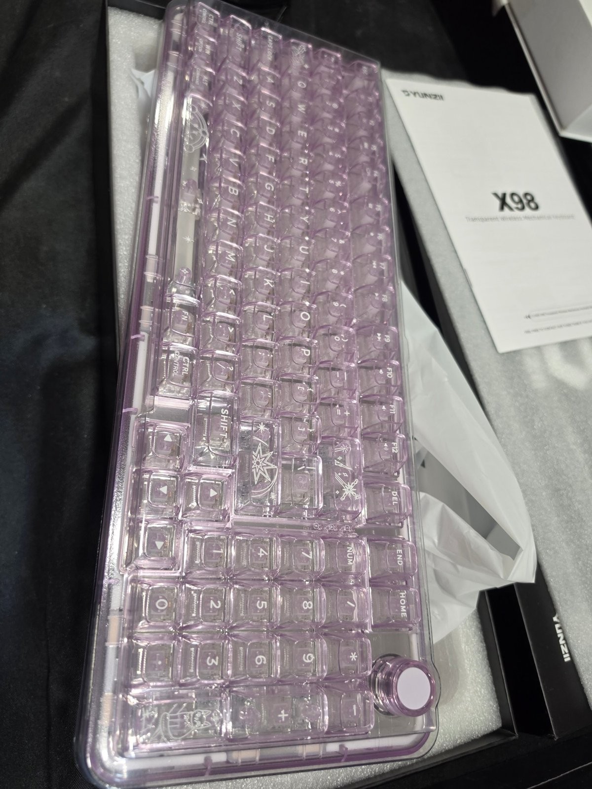 YUNZII X98 Clear Mechanical Keyboard 96% Tri-Mode Wireless RGB