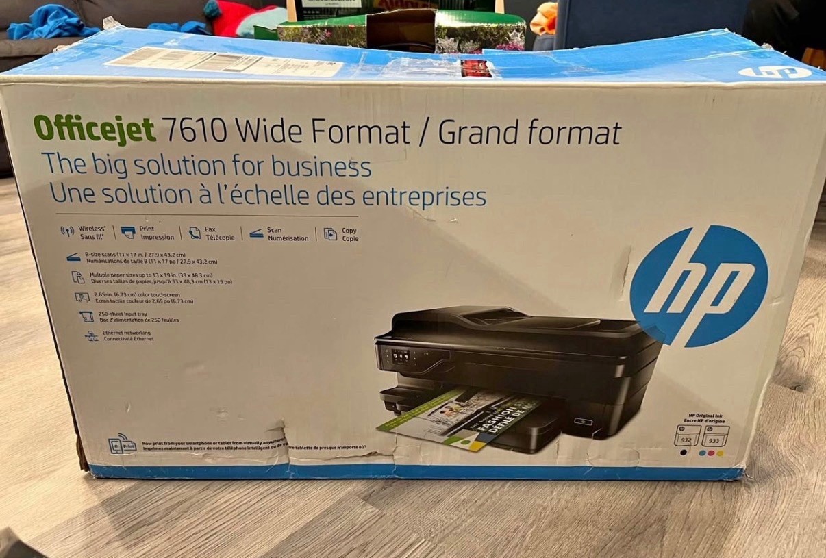 HP OfficeJet 7610 Wide format Wireless Color Printer Fully Tested Ink Included