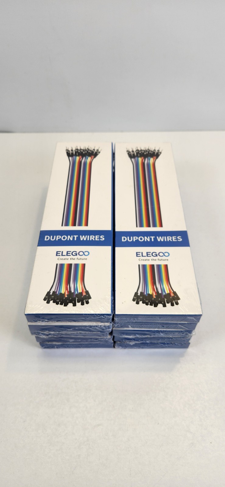 Elegoo 120pcs Multicolor Du Pont wire, Ribbon Cables Kit for Arduino 10 BOXES