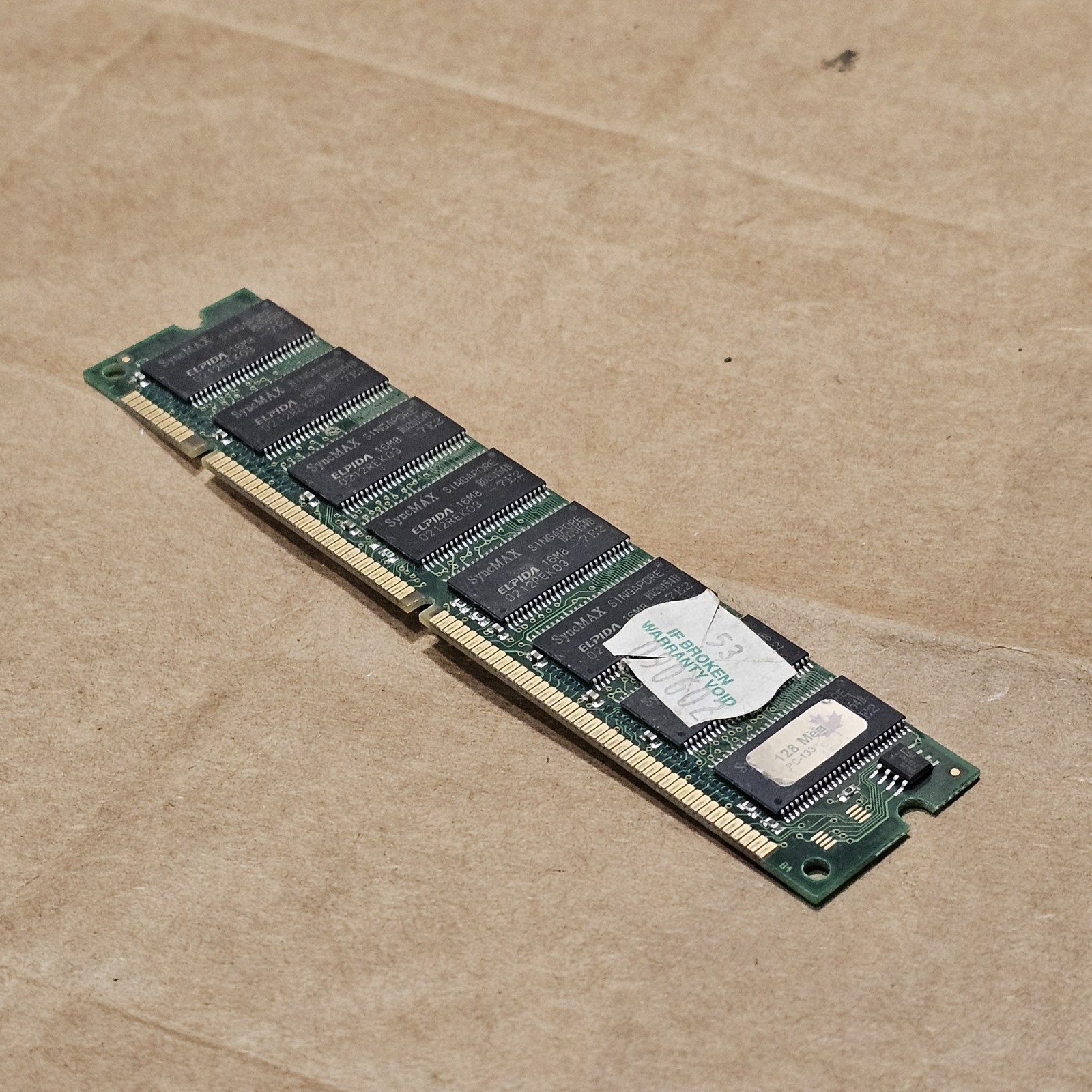 1x128MB IBM PC133 CL3 Memory, S128M-08986-1333 6275-55U