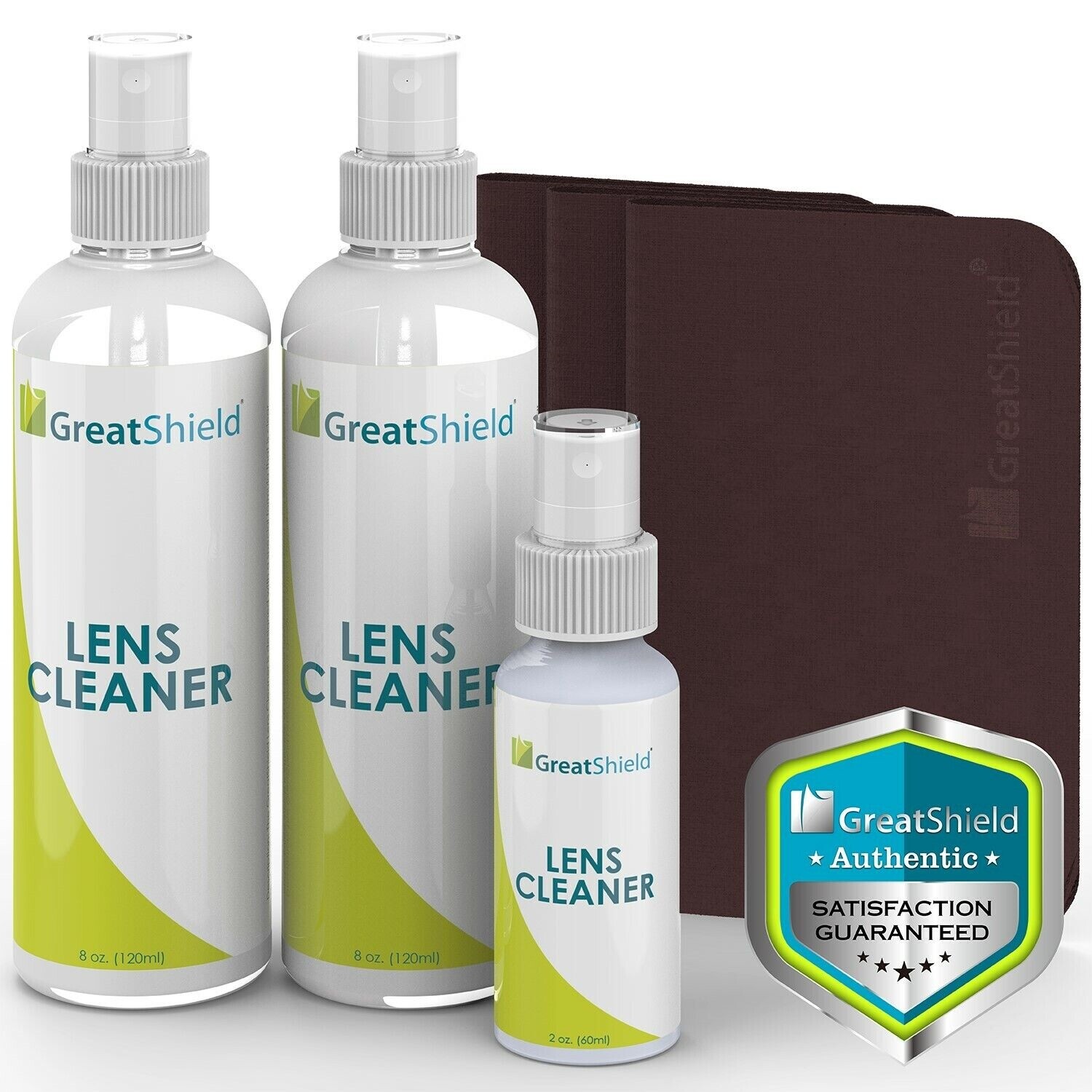 3x Lens Screen Glass Cleaner Spray, 3x Ultra Soft Microfiber Cleaning Cloth Kit