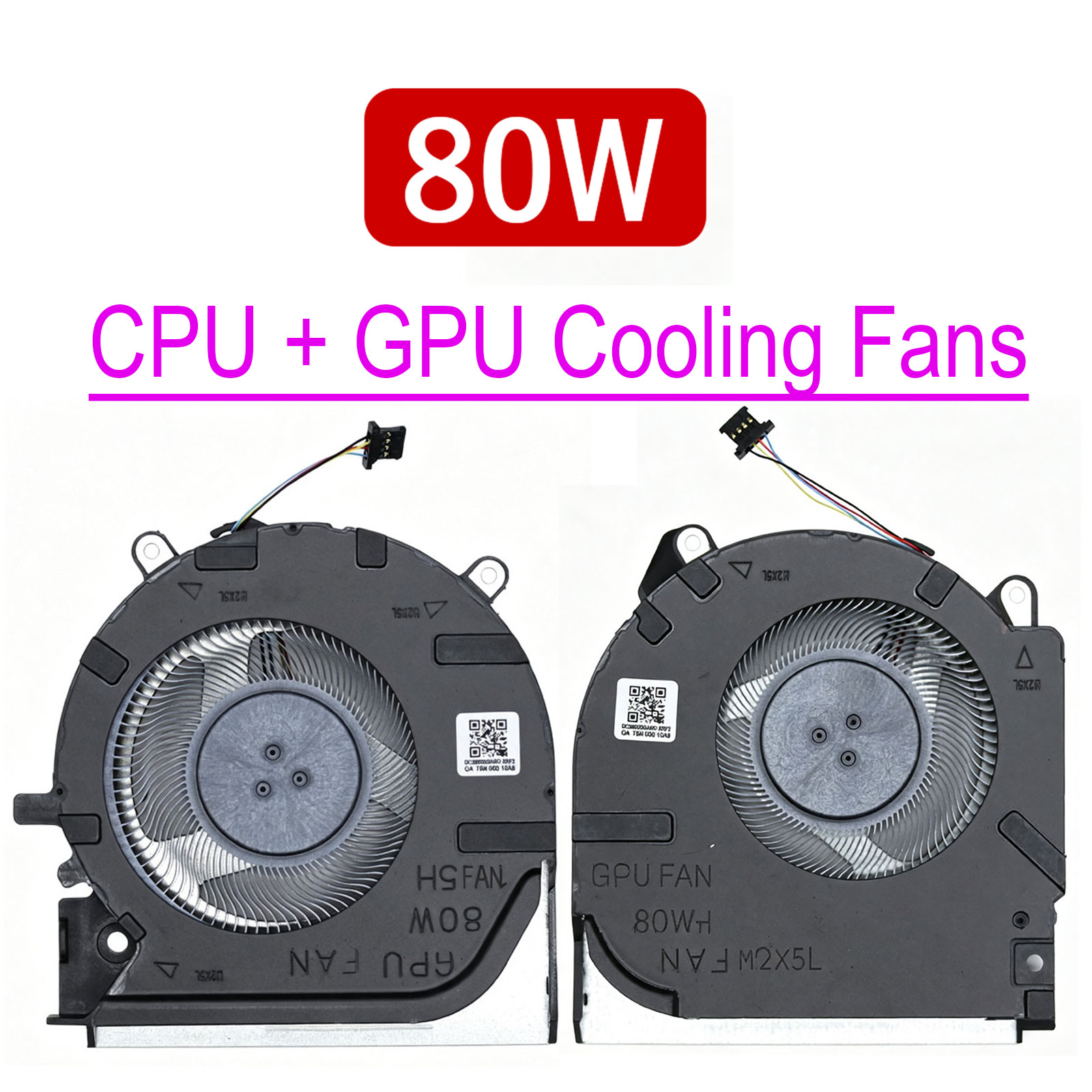 2x CPU+ GPU Cooling Fans Replacement TPN-Q263 /4 For HP Victus 16-D 16-E RTX3050