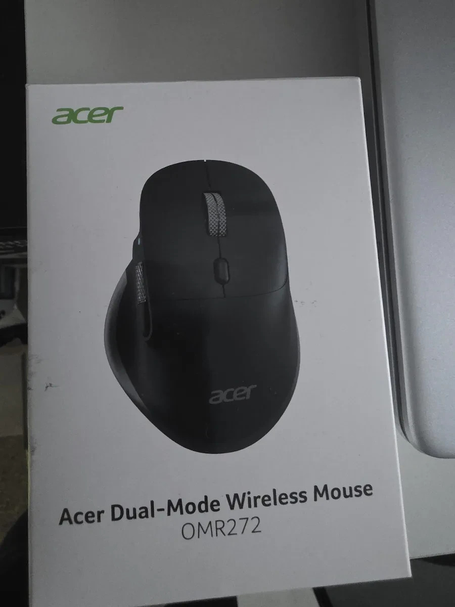acer Ergonomic Mouse Wireless Rechargeable with Side Scroll (BT5.2+2.4GHz)