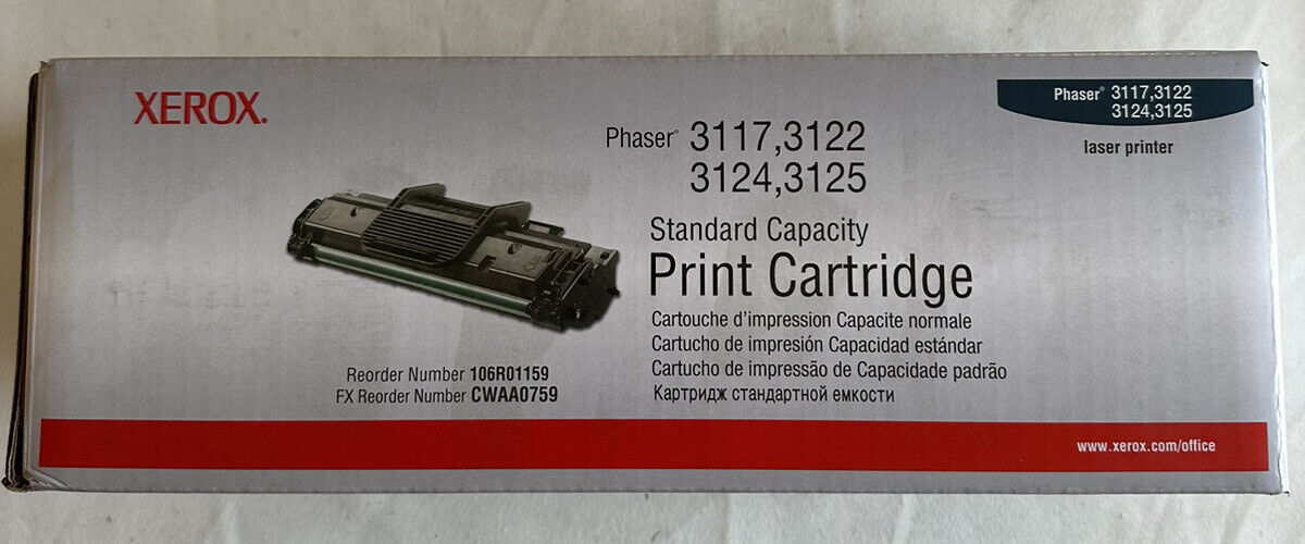 Xerox 106R01159 Print Cartridge For Phaser 3117 / 3122 / 3124 / 3125