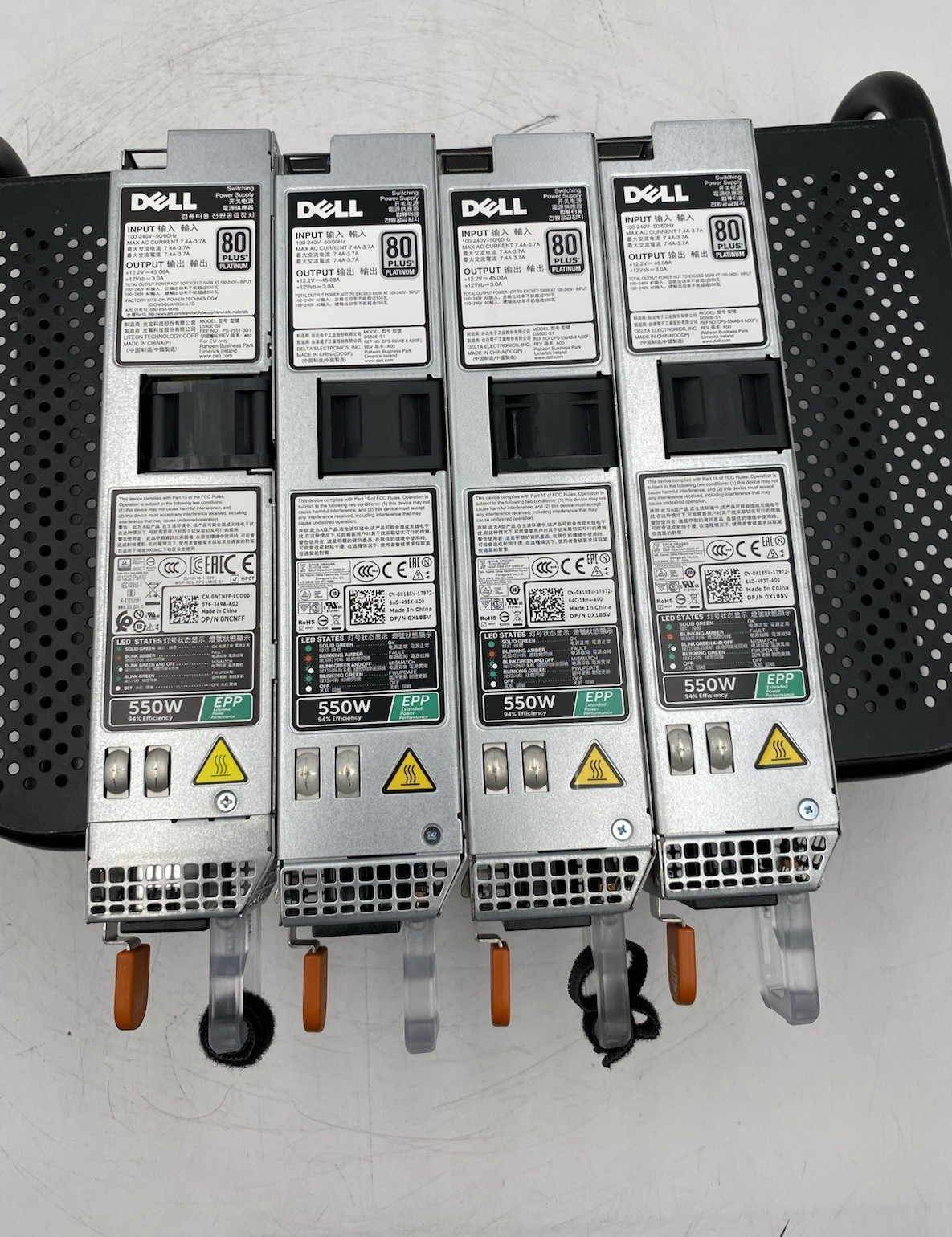 LOT OF 4 Dell 550W Switching Power Supply 3x D550E-S1 1x L550E-S1