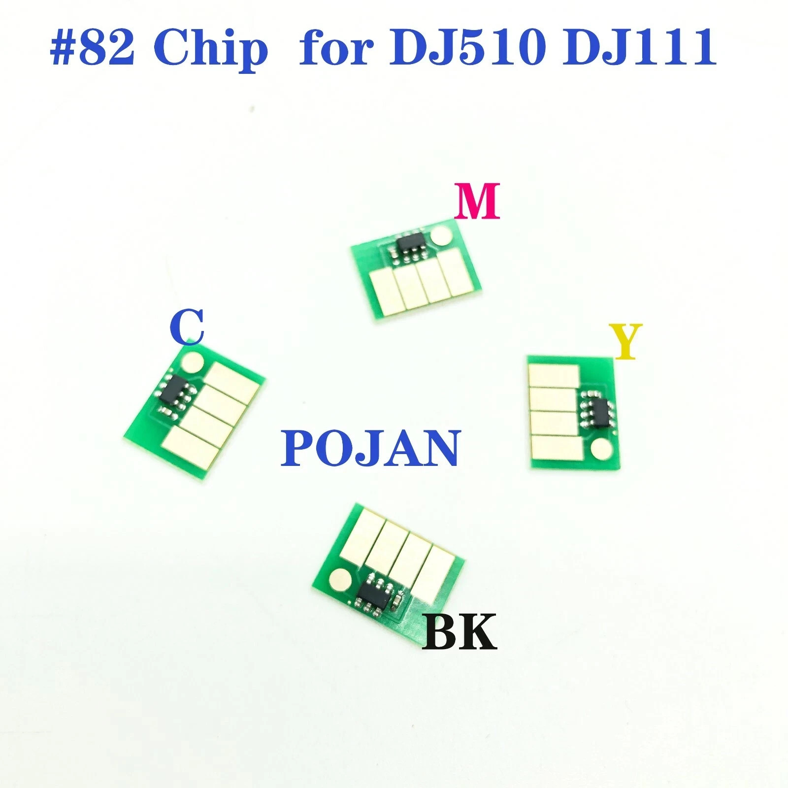 4Chip x Ink Cartridges chip Fit for HP Designjet 510 111 HP82 INK CMYK CH565A