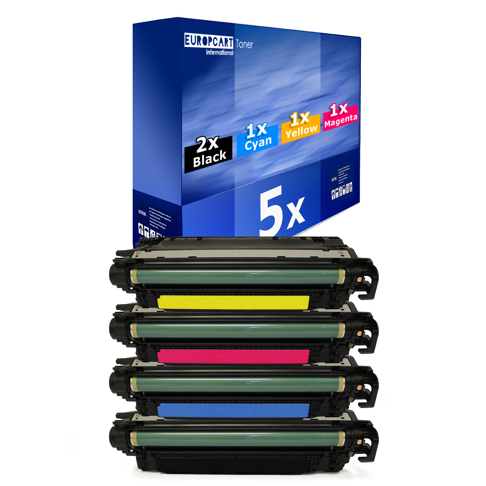 5x Europcart Cartridge XL Compatible for HP CE264X CF031A CF032A CF033A 646X