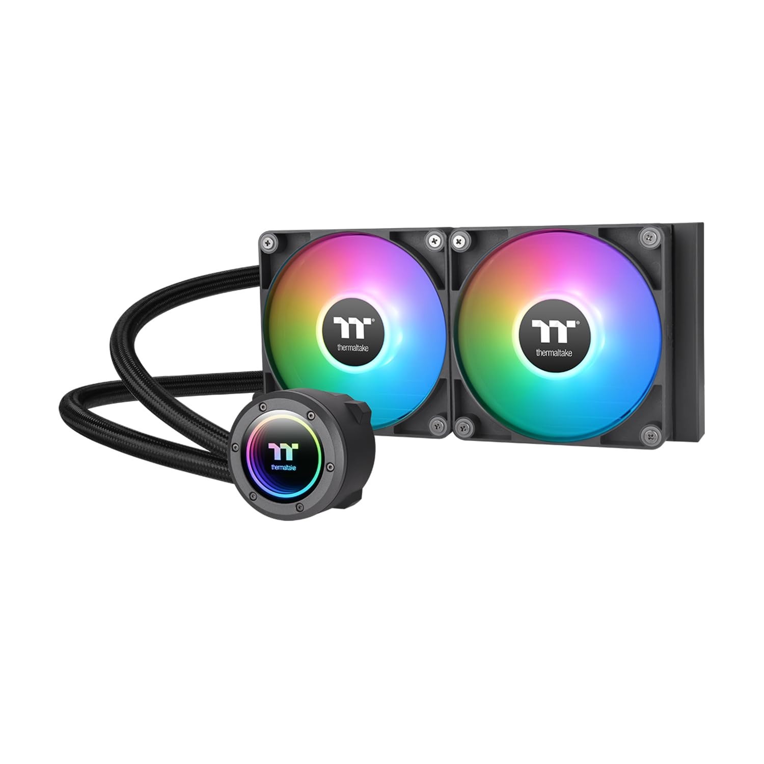 240mm ARGB CPU Liquid Cooler, AIO Cooling System, Dual 120mm Fans, PWM 500-2000