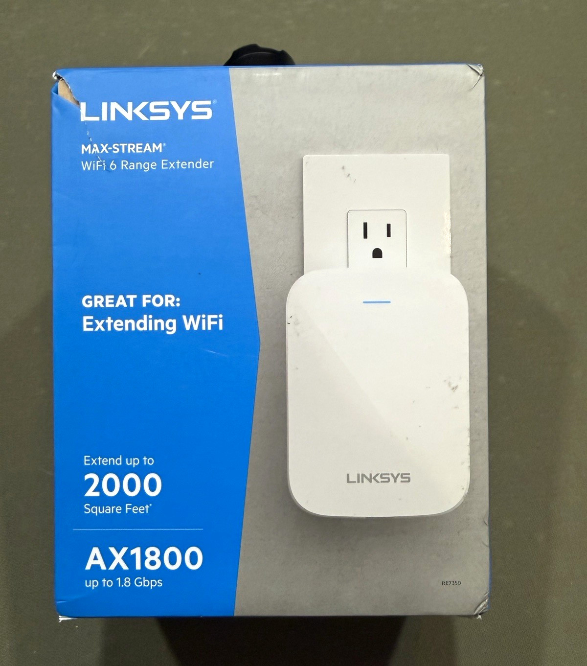 Linksys AX1800 WiFi 6 Extender RE7350 Dual-Band MU-MIMO White RJ-45