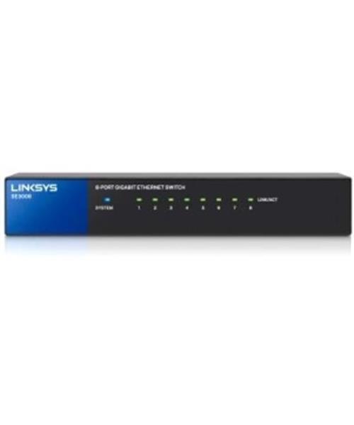 NEW Linksys SE3008 8-Port Gigabit Ethernet Switch - 8 Ports 10/100/1000Base-T 2