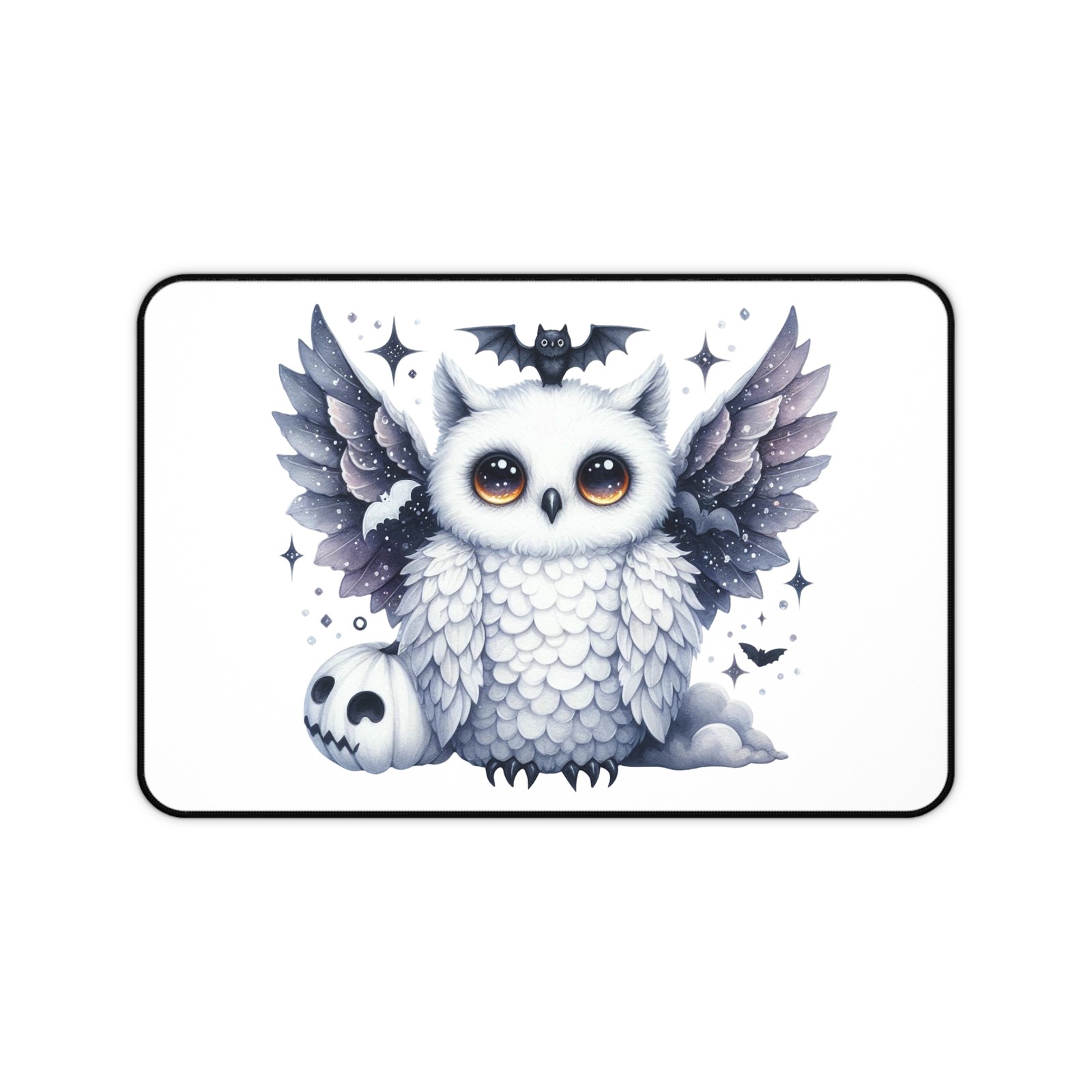 Fall Owl Desk Mat AOP Halloween Gothic Owl Cute Bird Accessory