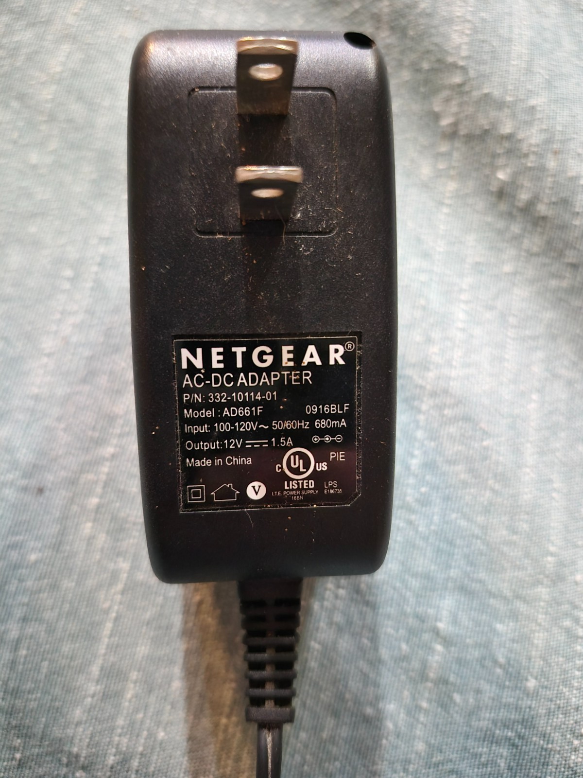 NETGEAR AD661F 12V 1.5A Genuine Original AC Power Adapter Charger Home Wifi